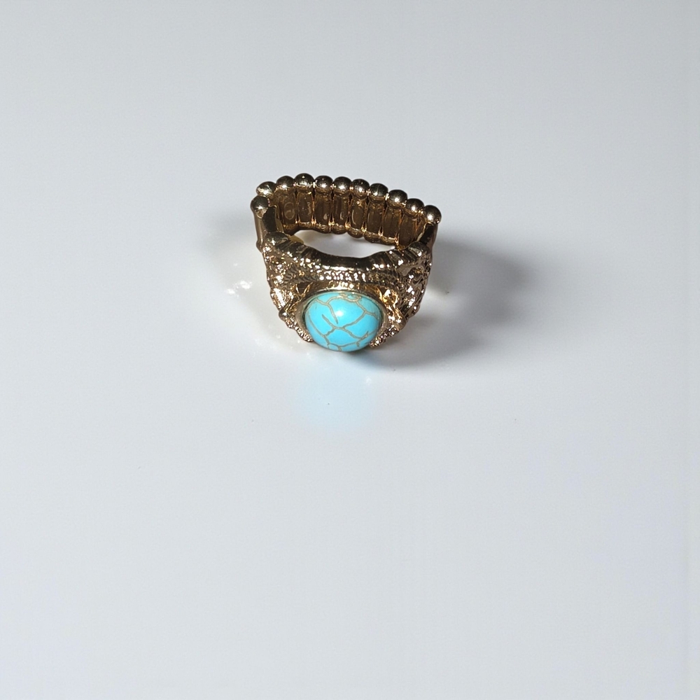 Gold and Turquoise Ring